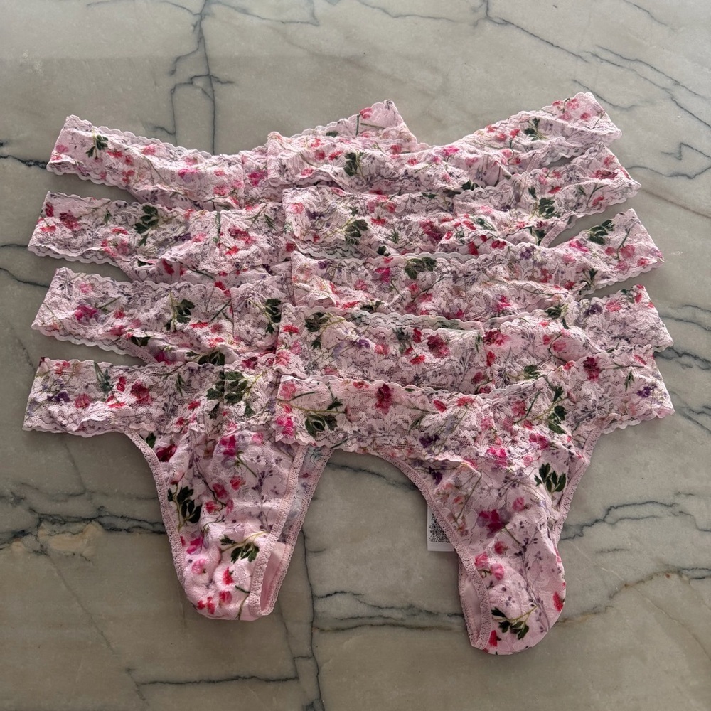 10 Pk Hanky Panky PR4811 Womens Printed Signature Lace  Thong,  One Size B008